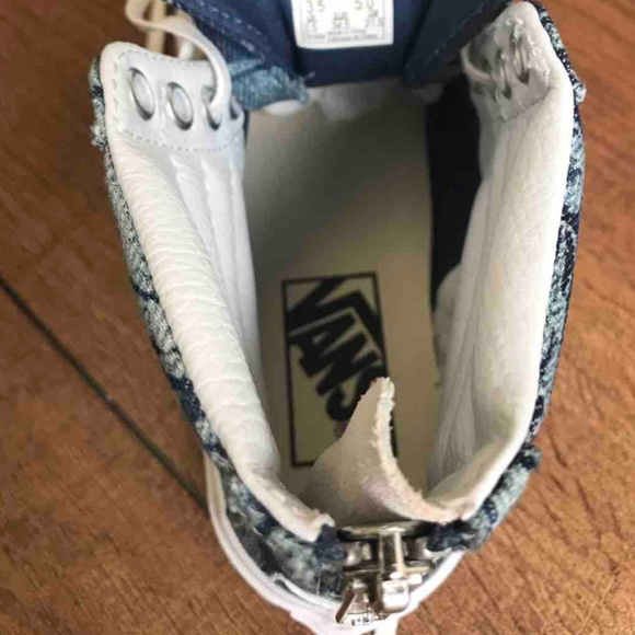 VANS SK8-HI MTE Floral Zip Blue Kid’s AUTHENTIC - Picture 5 of 6